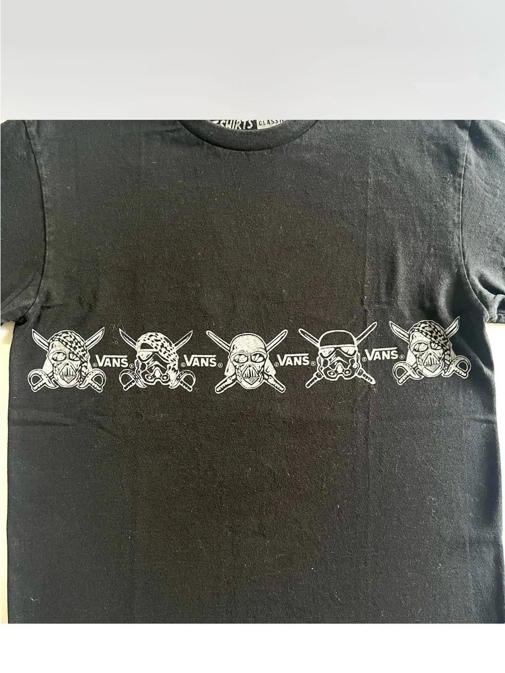 Vans x Star Wars men L Graphic T-Shirt skull Stormtroopers Darth Vader gothic